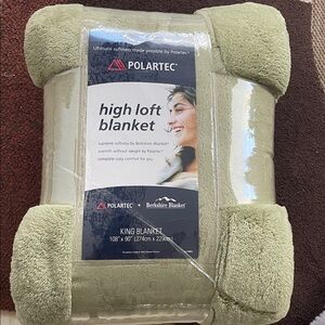 Berkshire Olive Green Plush Blanket